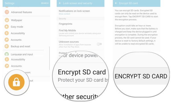 Krypter SD-kort Android