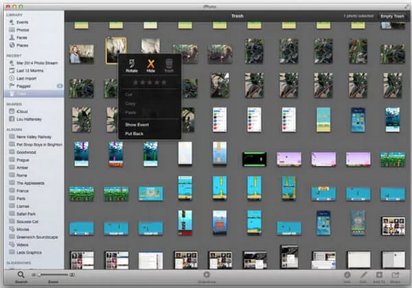 Как восстановить удаленные фотографии из iPhoto на Mac