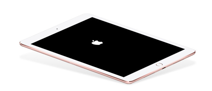 iPad fast på Apple Logo