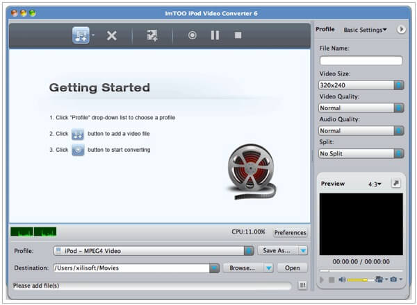 ImTOO iPod Video Converter pro Mac