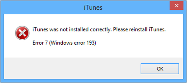 Errore 7 di iTunes