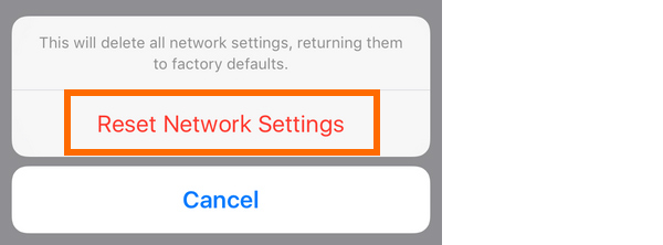 Reset iPhone Network Settings