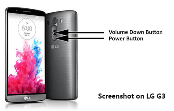 屏幕截圖帶按鍵的LG G3