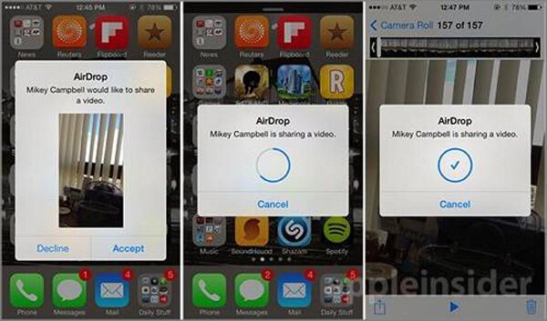 Trasferisci video da iPhone con AirDrop