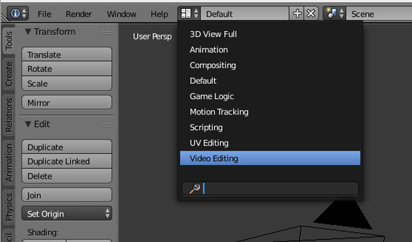 Blender Video Editing Mode