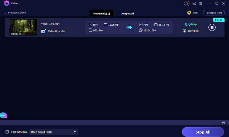 Export 1080p Video with Vidhex