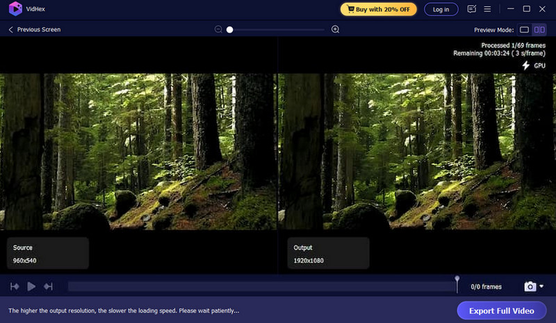 Preview 1080p Video with Vidhex