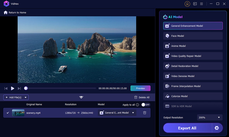 Vidhex Selecting Model