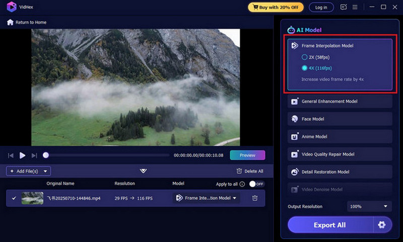 Vidhex Set Frame Rate