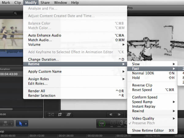 Final Cut Pro Slow Motion Velocità veloce