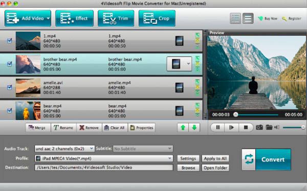 4Videosoft Flip Movie Converter pro Mac