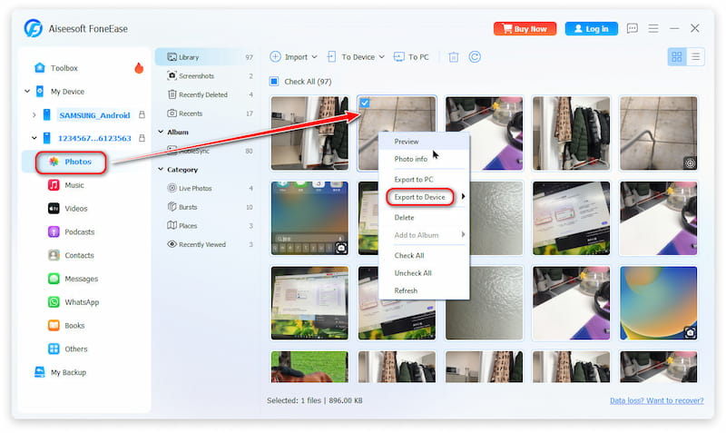 Choose Transfer Device