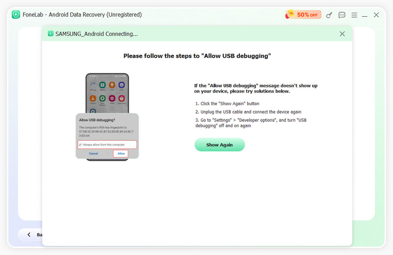 Allow USB Debugging Mode