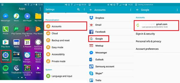 Log in Google Account on Android