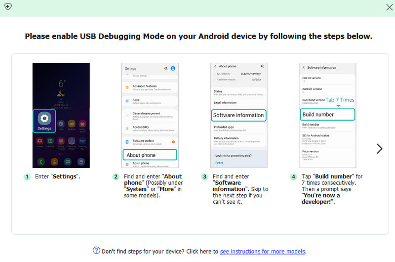 Open USB Debugging Mode