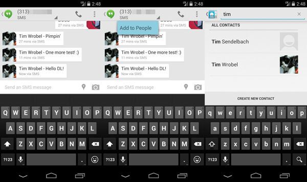 SMS a Hangouts-ban
