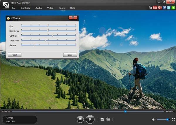 Adjust video playing effects