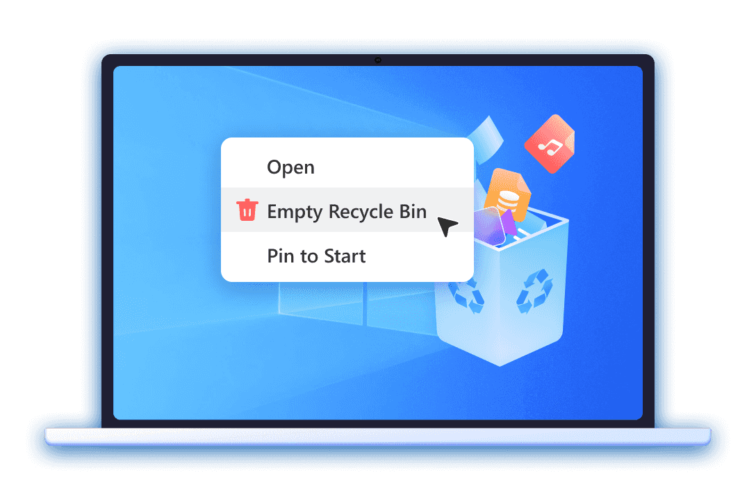 Deleted by Emptying Recycle Bin