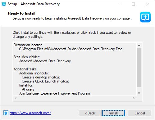 Install Free Data Recovery