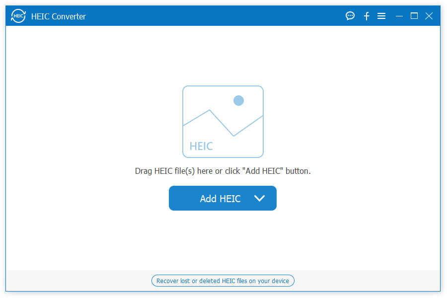 Interfaccia per convertitore HEIC gratuita