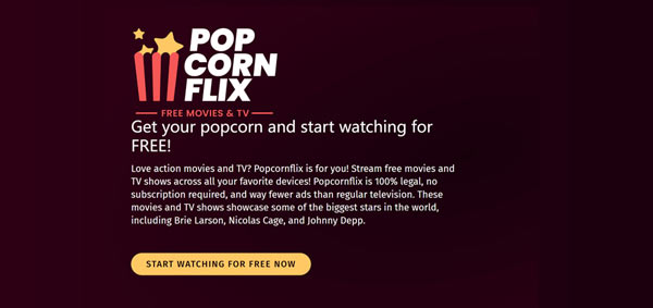 Ingyenes film oldalak Popcornflix