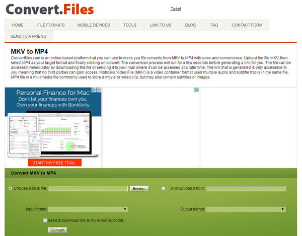 Online MKV naar MP4 Converter