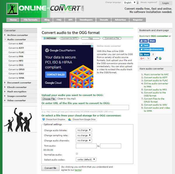 MP3 Online OGG OGG Converter MP3