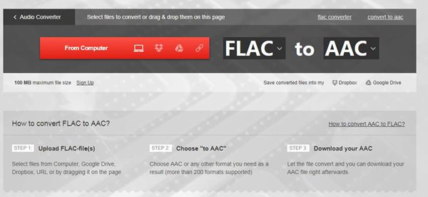 FLAC naar AAC