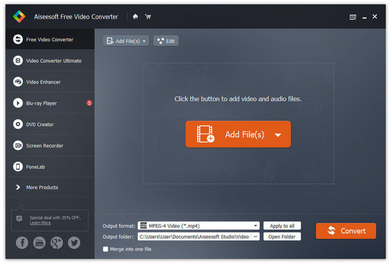 Aiseesoft Free Video Converter screenshot Aiseesoft Free Video Converter screenshot