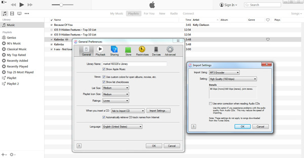 Converteer audio naar MP3 via iTunes