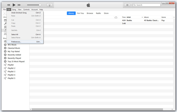 iTunes Tercihi