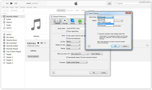 Imposta MP3 Encoder