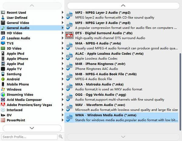 Convert M4A to WMA/MP3