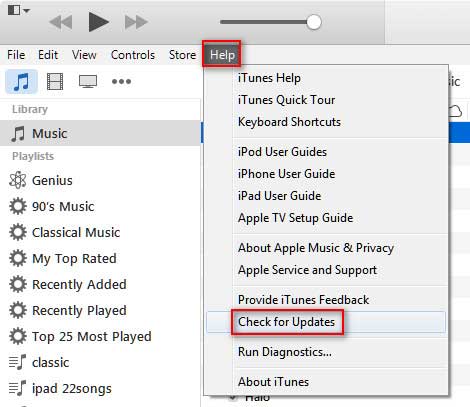 iTunes Opdatering