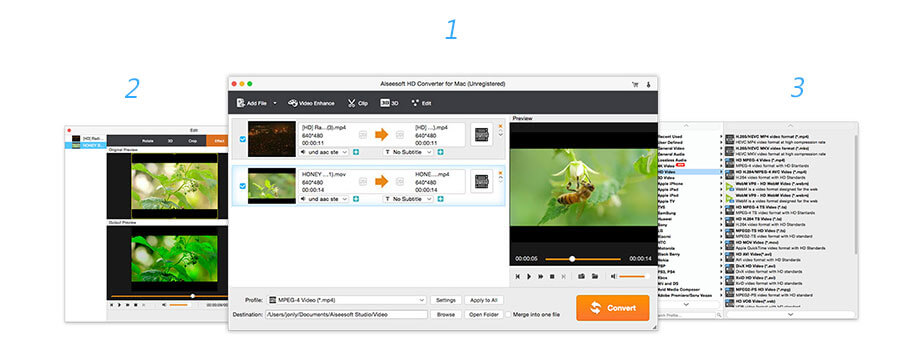 Aiseesoft HD Converter 9.2.8 Mac 破解版 专业高清视频转换工具
