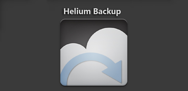 Aplikace Helium Backup