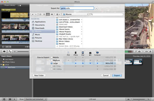 How to Save iMovie Finished