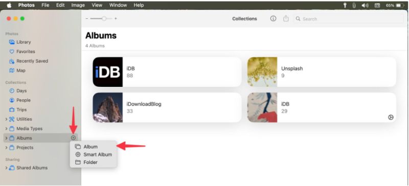 Click Shared Albums On Mac