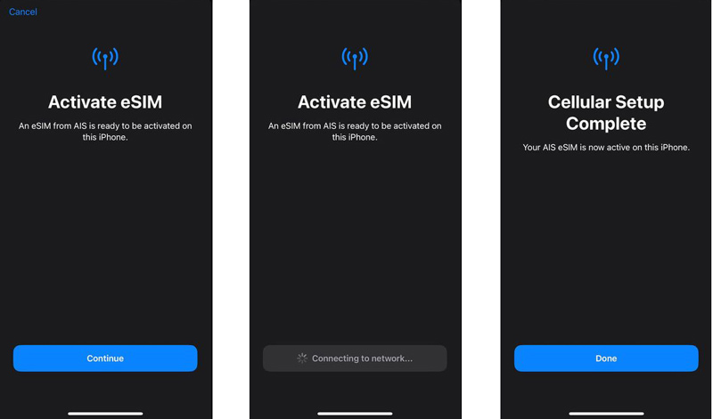 Aktiválja az eSIM-et az új iPhone-on