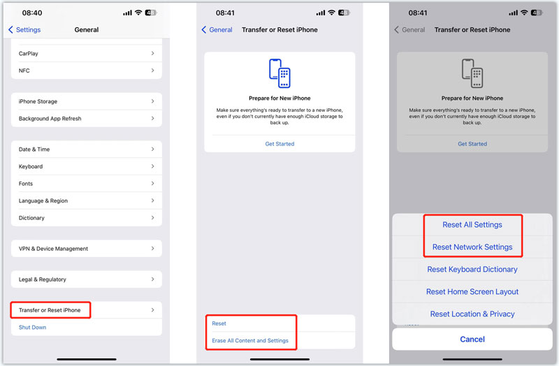 重置新 iPhone 上的所有设置