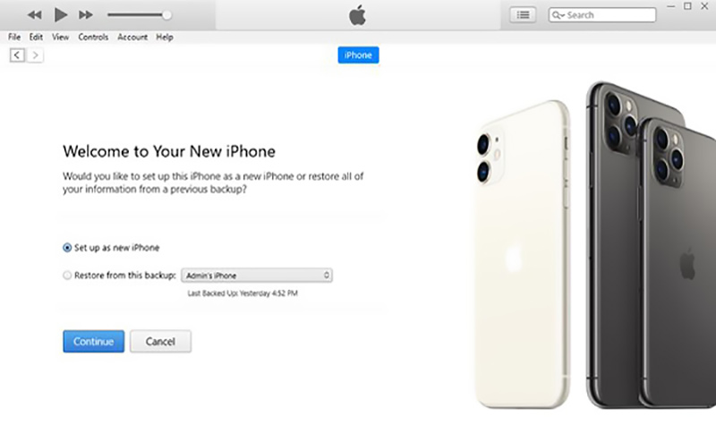 iTunes로 새 iPhone 활성화 설정