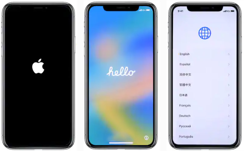 打開 iPhone 選擇語言