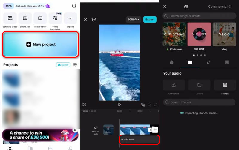 Add Music to Photo CapCut