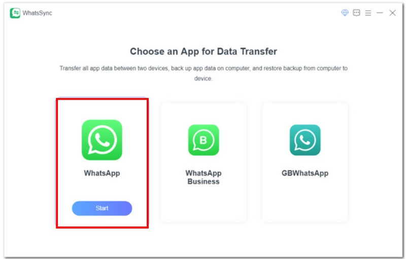 Select Whatsapp And Start