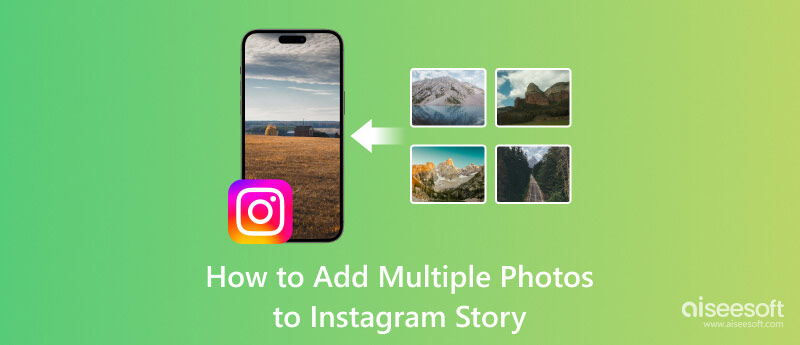 Добавить несколько фотографий в историю Instagram