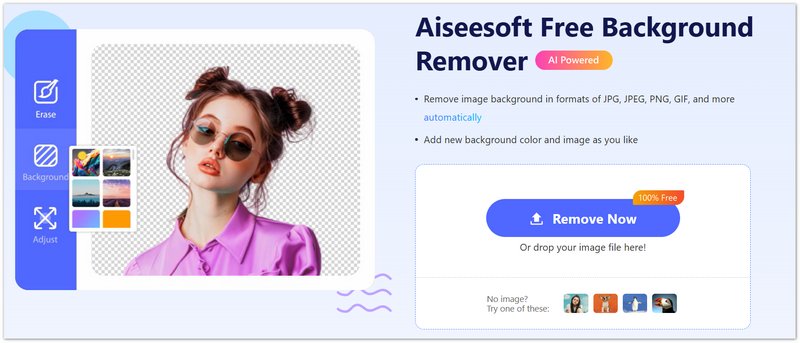 Add File Aiseesoft Free Background Remover Online