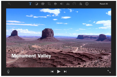 Přidejte text na video pomocí iMovie