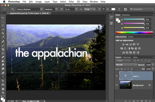 Aggiungi testo a video con Photoshop