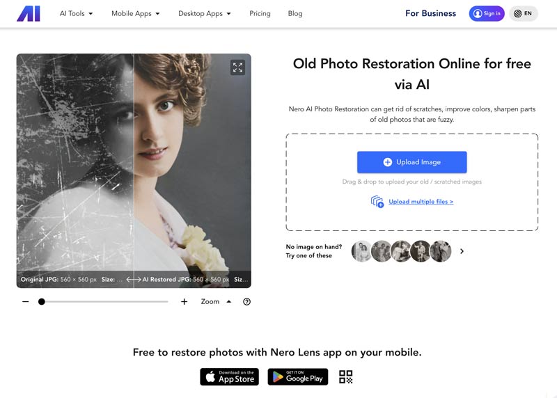 Nero Ai Old Photo Restoration Online Free
