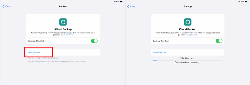 Back Up iPad to iCloud